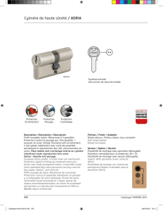 Cylindre de haute sûreté / ADRIA