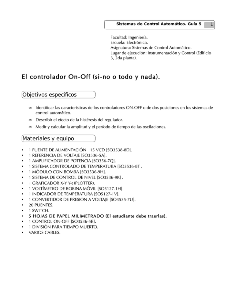 El controlador On-Off (si