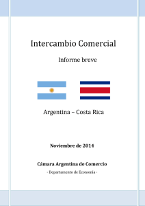 Informe intercambio comercial con Costa Rica.