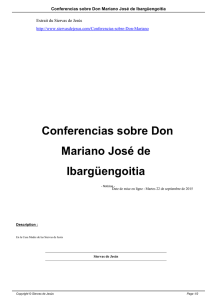 Conferencias sobre Don Mariano José de