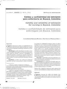 Validez e confiabilidade do SERVQHOS para enfermagem em