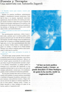 Poesìa y Terapia: Una entrevista con Antonella Zagaroli