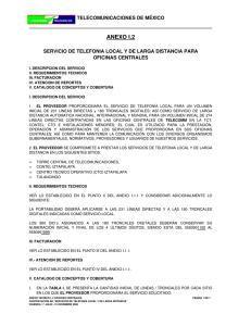 Anexo Telefonico LD - Telecomunicaciones de México