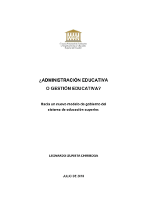 Gestión Educativa o Administración Educativa
