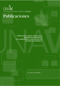 Pérdida del capital social en la emergencia económica