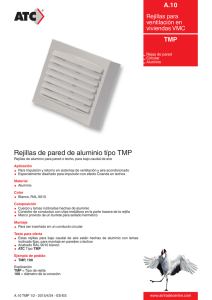 Rejillas de pared de aluminio típo TMP