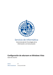 Configuración de la conexión para Windows Vista