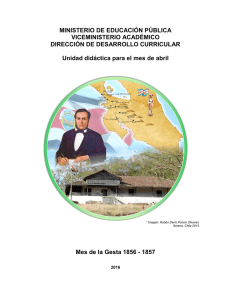 Mes de La Gesta 1856 - Ministerio de Educación Pública