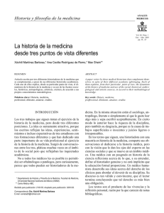 La historia de la medicina desde tres puntos de vista diferentes