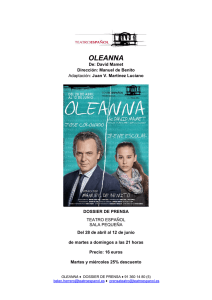 OLEANNA - Teatro Español