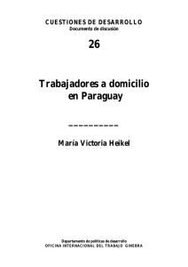 Trabajadores a domicilio en Paraguay