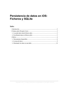 Persistencia de datos en iOS: Ficheros y SQLite