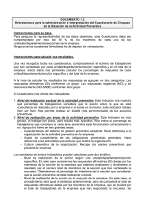 Orientaciones para la administración e interpretación del