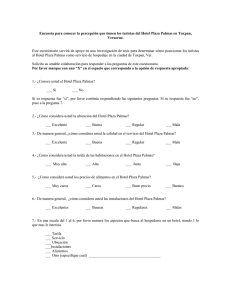 Encuesta para conocer la percepción que tienen los turistas del