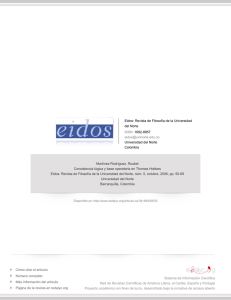 Redalyc.Consistencia l&oacute;gica y base operatoria en Thomas Hobbes