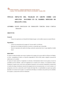 TÍTULO: IMPACTO DEL TRABAJO EN GRUPO SOBRE LOS