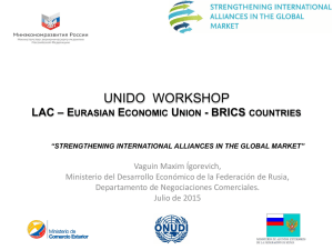 UNIDO WORKSHOP LAC – Eurasian Economic Union