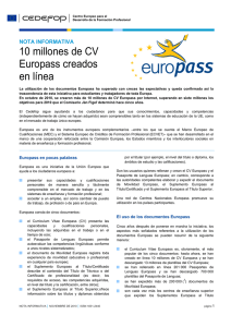 10 millones de CV Europass creados en línea