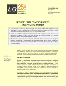 Informe final Comisión Bravo: Una primera mirada (18 de