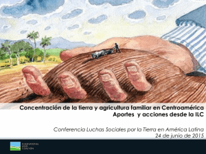 Concentración de la tierra y agricultura familiar en Centroamérica