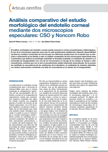 Análisis comparativo del estudio morfológico del endotelio corneal