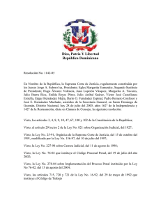 Resolución No. 1142-05 - Observatorio Judicial Dominicano