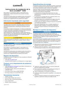 Instrucciones de instalación de la Serie echoMAP™ 70/90