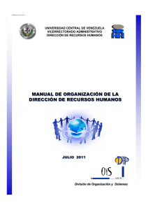 manual de organización de la dirección de recursos humanos