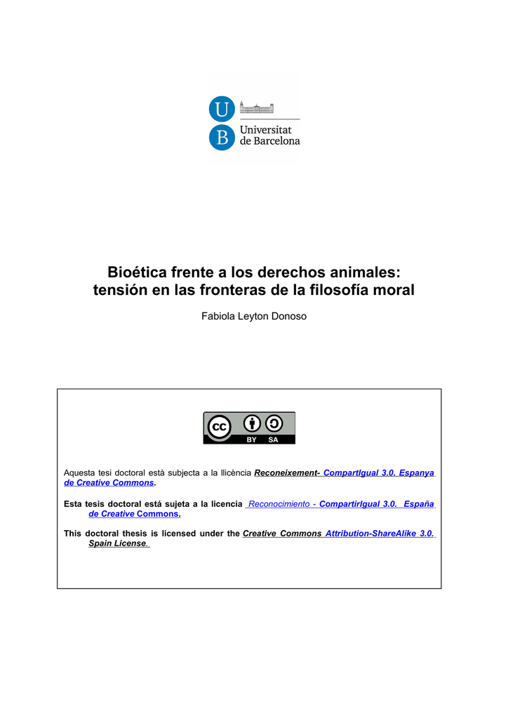 Bioética Frente A Los Derechos Animales - 