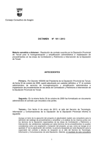 Dictamen 101/2013 - Gobierno de Aragón