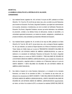 Proyecto Decreto Legislativo Emisión Títulos Valores Hasta de 350
