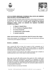 Acta de Xunta de Goberno Local do 17 de setembro de 2013