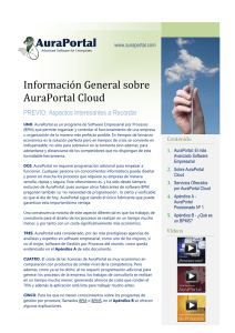 Información General sobre AuraPortal Cloud