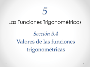 Sección 5.4 Valores de las funciones trigonométricas