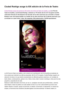 Ciudad Rodrigo acoge la XIX edición de la Feria de Teatro