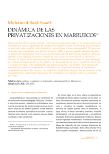 dinámica de las privatizaciones en marruecos