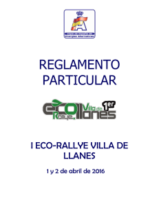 reglamento particular - Rallye Villa de Llanes
