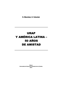 URAP Y AMÉRICA LATINA – 50 AÑOS DE AMISTAD