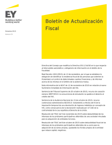 Boletín de Actualización Fiscal - Diciembre 2015