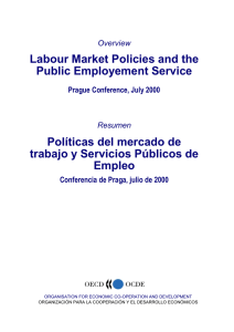 Labour Market Policies and the Public Employement Service