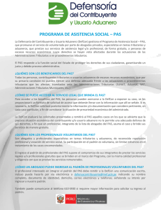 Programa de Asistencia Social (PAS)