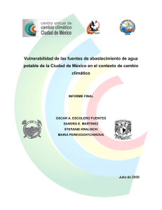 Vulnerabilidad de las fuentes de abastecimiento de agua potable de