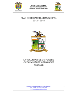 Tame Arauca Plan de Desarrollo 2012 - 2015