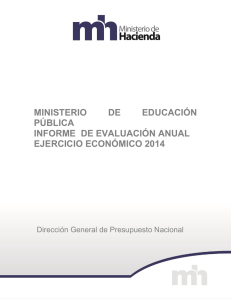 ministerio de educación pública informe de evaluación anual