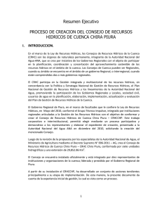 Resumen Ejecutivo PROCESO DE CREACION DEL CONSEJO DE