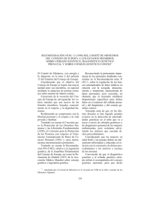 RECOMENDACIÓN NÚM. 13 (1990) DEL COMITÉ DE MINISTROS