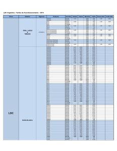 LDC Argentina - Tarifas de Acondicionamiento – 2014