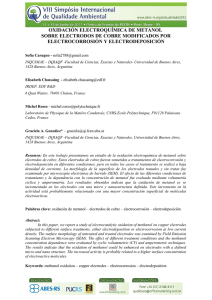 oxidación electroquímica de metanol sobre electrodos de