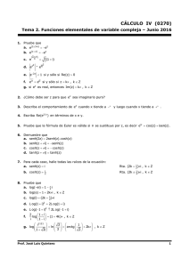 Tema 2. Funciones elementales de variable compleja