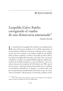 Leopoldo Calvo Sotelo: corrigiendo el rumbo de una democracia